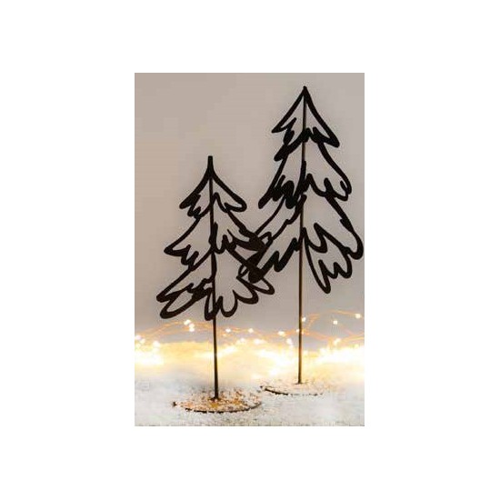 Blumen und Bäume Kleiner Skizzen Baum auf Platte - Höhe 20 cm - Bleistiftzeichnung - Größe 1 Der Skizzenbaum auf Platte zum Stel