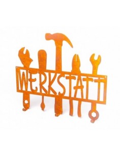 Wandhalterungen und Haken Garderobenhaken - Werkstatt - 35 cm lang - 3 Haken Garderobenhaken mit 3 Haken zum Aufhängen für Jacke