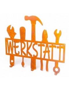 Wandhalterungen und Haken Garderobenhaken - Werkstatt - 35 cm lang - 3 Haken Garderobenhaken mit 3 Haken zum Aufhängen für Jacke 2