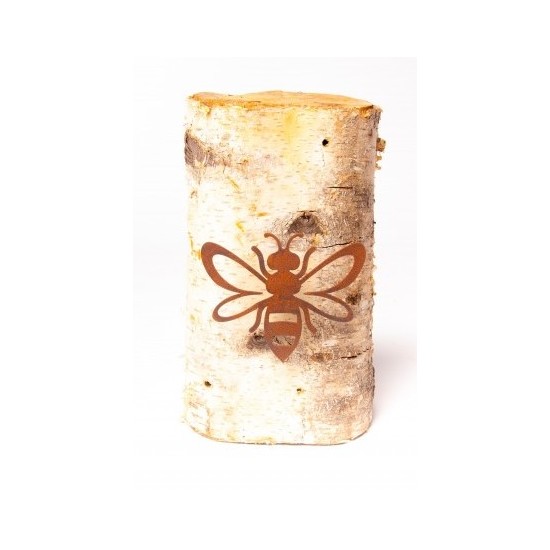 Start Biene zum Einschrauben in Holz - 12 cm breit - 10 cm hoch 