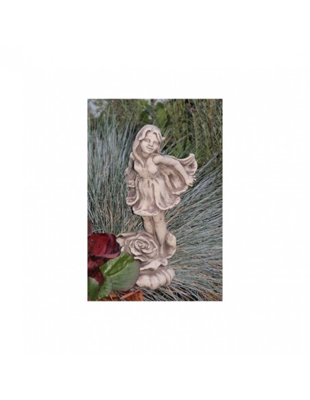 Steinfiguren Sprössling - ROSENMÄDCHEN - Steinfigur Sprössling "ROSENMÄDCHEN", SteingussH/B/T: 29/13/15 cm; 2 kg