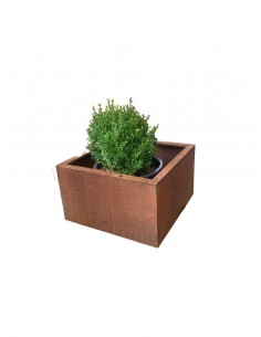 Blumentöpfe - Pflanztöpfe in Edelrost Mobiler Pflanztopf auf Rollen - eckig - Höhe 30 cm - Länge 48 cm - klein Dieser Mobile Pfl 2