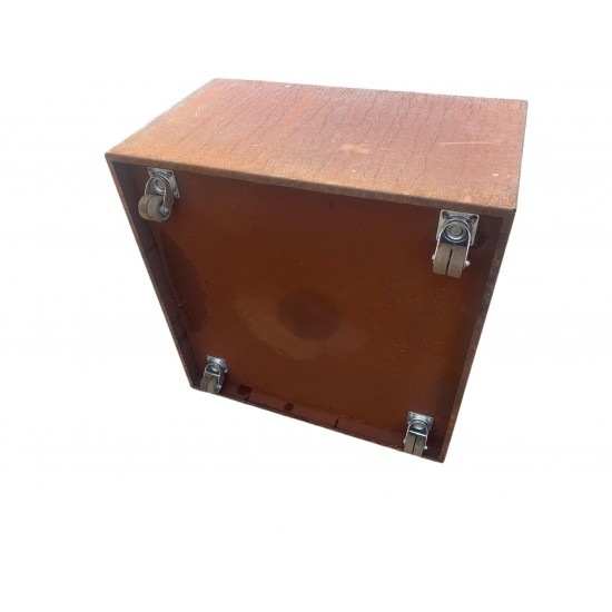 Blumentöpfe - Pflanztöpfe in Edelrost Mobiler Pflanztopf auf Rollen - eckig - Höhe 30 cm - Länge 48 cm - klein Dieser Mobile Pfl