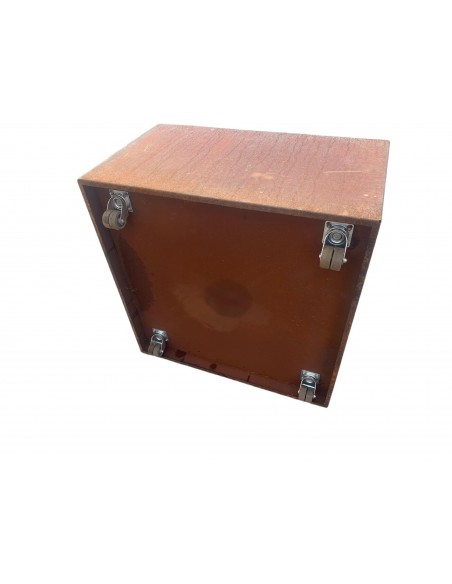 Blumentöpfe - Pflanztöpfe in Edelrost Mobiler Pflanztopf auf Rollen - eckig - Höhe 30 cm - Länge 48 cm - klein Dieser Mobile Pfl