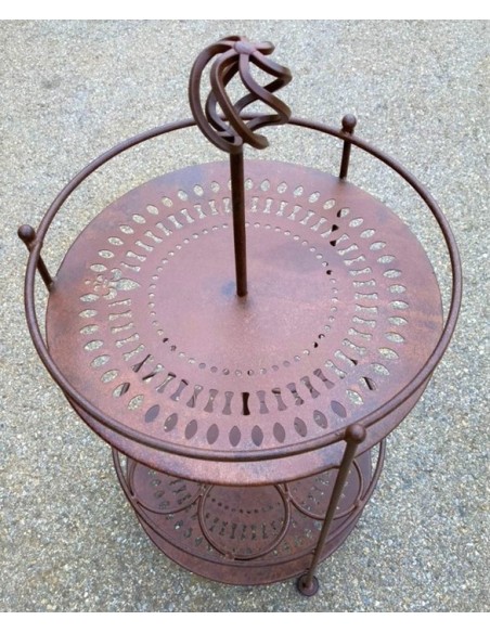 Tische, Stühle und Möbel Minibar - Paris - 82 cm hoch - 40 cm Ø - mit Halterung für Flaschen Tisch aus Metall mit Halterungen fü