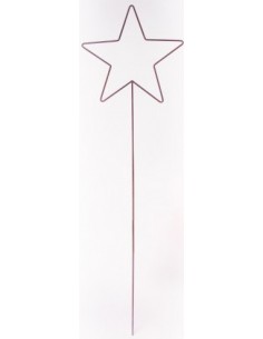 Sterne - Weihnachtstern Deko Stern als Gartenstecker - Höhe 134 cm - Ø 40 cm - Drahtstern Gr.3 Sternstecker als Gartenstecker fü 2