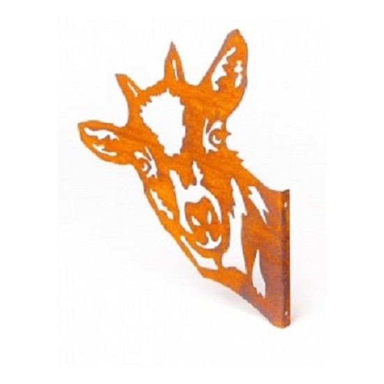 Zubehör Ziegen Kopf als Wandhalterung zum Anschrauben - Höhe 25 cm Die neugierige Ziege zum befestigen an eine Wand. Das Metall 