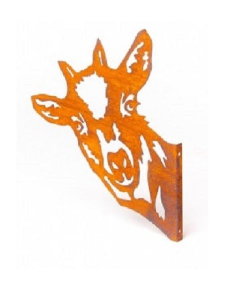 Zubehör Ziegen Kopf als Wandhalterung zum Anschrauben - Höhe 25 cm Die neugierige Ziege zum befestigen an eine Wand. Das Metall 