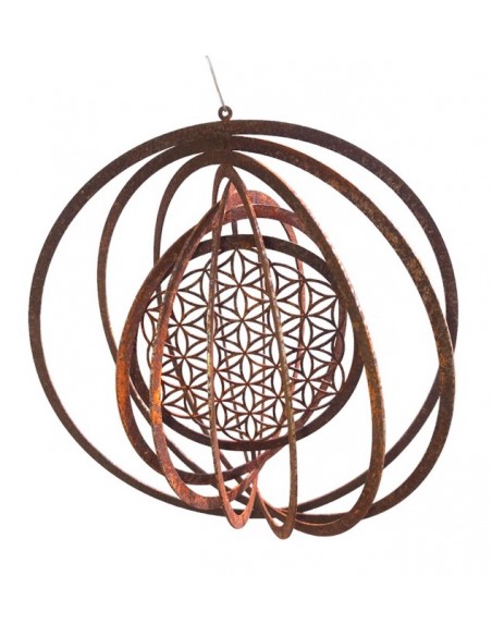 Windspiele und Klangspiele Windspiel - Blume des Lebens - Ø 18 cm - zum Aufdrehen Das Windspiel mit der Blume des Lebens kannst 