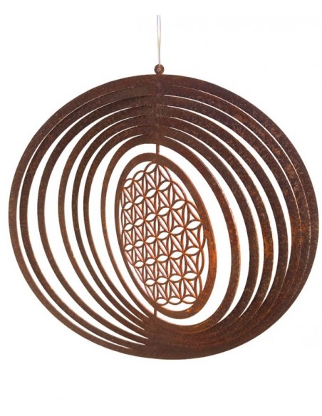 Windspiele und Klangspiele Windspiel - Blume des Lebens - Ø 18 cm - zum Aufdrehen Das Windspiel mit der Blume des Lebens kannst 