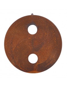 Gartendeko Rost Windspiel - Yin Yang - zum Aufdrehen - Ø18 cm - als Windspiel Schönes Windspiel mit dem Symbol -  Yin Yang - zum 2