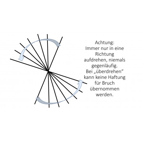 Sterne - Weihnachtstern Deko Windspiel Stern zum Aufdrehen  - groß - Ø 22 cm Stern Windspiel zum Aufdrehen in der großen Ausführ