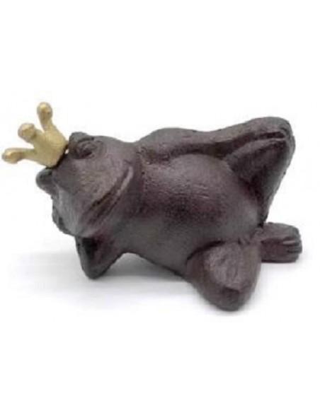 Gartendeko Gusseisen rostig - Deko aus Eisen Froschkönig liegend mit goldener Krone - Höhe 18 cm - Gusseisen Der Froschkönig chi Gartendeko Gusseisen rostig - Deko aus Eisen Froschkönig liegend mit goldener Krone - Höhe 18 cm - Gusseisen Der Froschkönig chi
