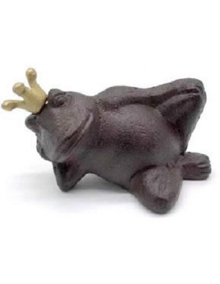 Gartendeko Gusseisen rostig - Deko aus Eisen Froschkönig liegend mit goldener Krone - Höhe 18 cm - Gusseisen Der Froschkönig chi Gartendeko Gusseisen rostig - Deko aus Eisen Froschkönig liegend mit goldener Krone - Höhe 18 cm - Gusseisen Der Froschkönig chi