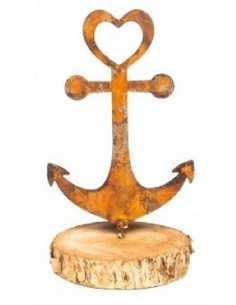 Herzige Dinge - Edelrost Dekoherzen Anker mit Herz zum schrauben - Höhe 14 cm 
Höhe 14 cm
Breite 10 cm
Die Holzscheibe ist ni
