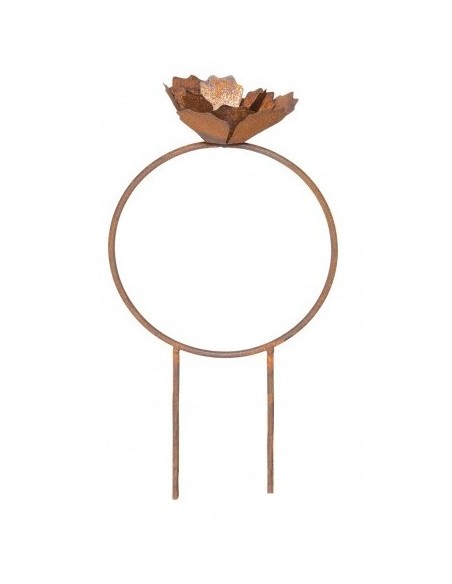 Deko Ringe Drahtring mit Rose klein zum stecken - Ø 20 cm 
Durchmesser 20 cm
Höhe 38 cm
