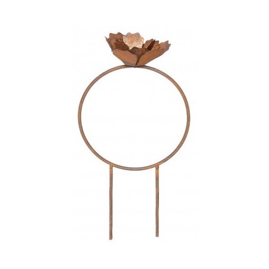 Deko Ringe Drahtring mit Rose klein zum stecken - Ø 20 cm 
Durchmesser 20 cm
Höhe 38 cm

