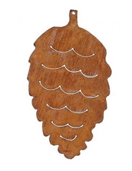 Deko zum Hängen Deko Zapfen zum Hängen - Höhe 20 cm Breite 11 cm - Variante A Deko Tannenzapfen aus Metall, einfach zum Hängen f