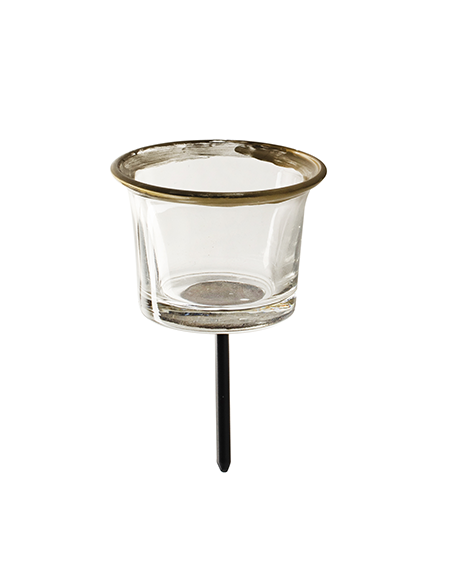 Kerzenteller Teelichthalter - Joy - mit goldenem Rand - edles Teelicht Ø 6 cm Edler Kerzenhalter mit goldenem Rand.

Höhe 4,5 