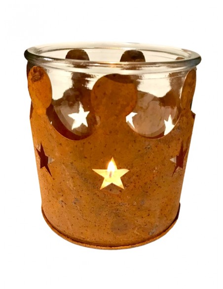 Deko Kronen aus Metall Windlicht Krone mit Sterne inkl. Glas - 10 cm Ø Schönes Windlicht zum Beleuchten für Kerzen. Der Boden is Deko Kronen aus Metall Windlicht Krone mit Sterne inkl. Glas - 10 cm Ø Schönes Windlicht zum Beleuchten für Kerzen. Der Boden is
