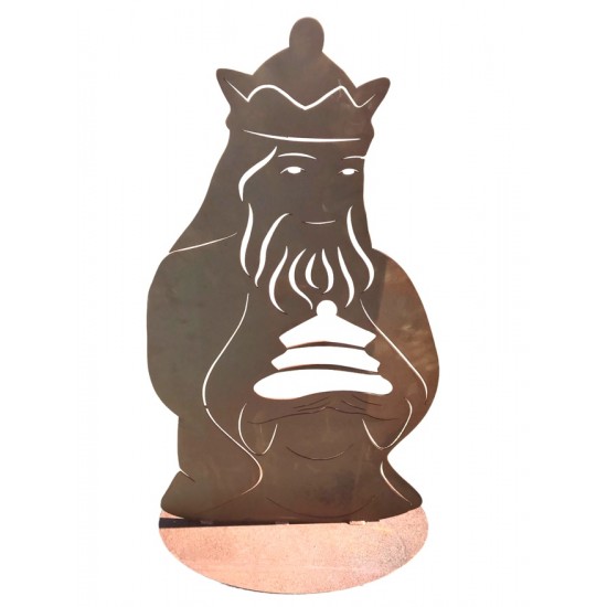 Weihnachtsdeko Die Heiligen 3 Könige - Krippen Figuren - Heilige Familie - massiv 3 mm Materialstärke - Set Maße:

König 1: Hö