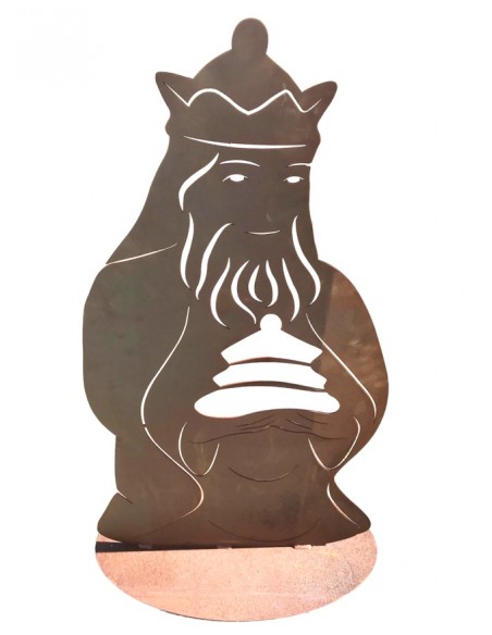 Weihnachtsdeko Die Heiligen 3 Könige - Krippen Figuren - Heilige Familie - massiv 3 mm Materialstärke - Set Maße:

König 1: Hö