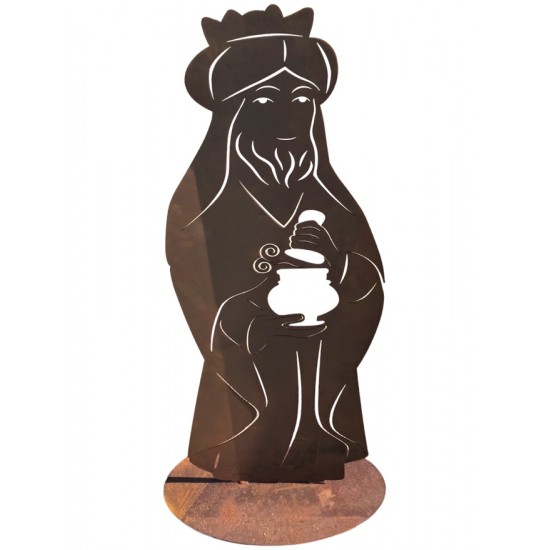 Weihnachtsdeko Die Heiligen 3 Könige - Krippen Figuren - Heilige Familie - massiv 3 mm Materialstärke - Set Maße:

König 1: Hö