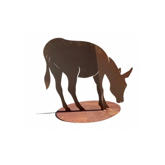 Weihnachtsdeko Ochs und Esel Set - Krippen Figuren - Heilige Familie - massiv 3 mm Materialstärke Ochs und Esel auf einer Standp