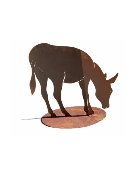 Weihnachtsdeko Ochs und Esel Set - Krippen Figuren - Heilige Familie - massiv 3 mm Materialstärke Ochs und Esel auf einer Standp