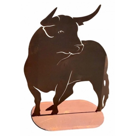 Weihnachtsdeko Ochs und Esel Set - Krippen Figuren - Heilige Familie - massiv 3 mm Materialstärke Ochs und Esel auf einer Standp