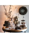 Glas Weihnachtsbaum Höhe 28 cm Ø 16 cm - 2-teilig - Weihnachtsdeko im Glas