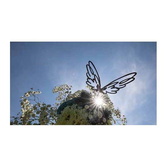 Weihnachtsdeko Flügel zum Hängen - Bleistiftzeichnung - Skizzenflügel - Breite 22 cm - Höhe 11 cm Schöne Flügel zum Aufhängen al