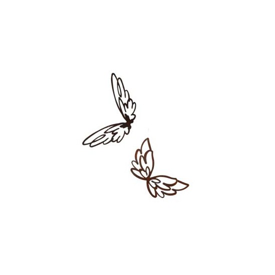 Weihnachtsdeko Flügel zum Hängen - Bleistiftzeichnung - Skizzenflügel - Breite 17 cm - Höhe 9 cm Schöne Flügel als Skizzenzeichn