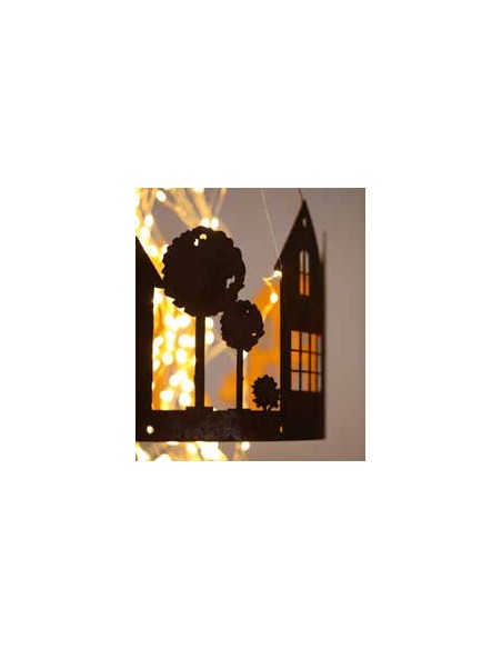 Lichthäuser als Windlicht Haus Lichthäuser Deko Ring 35 cm Ø - Lichthaus zum Stellen und Aufhängen 
Ø 35 cm
Höhe 20 cm

