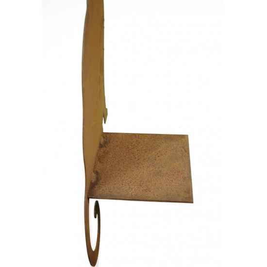 Gartendeko Rost Katze von hinten Kantenhocker Gesamthöhe 55 cm - Ideen für den Garten 
in Kombination mit der Katze A, ensteht 