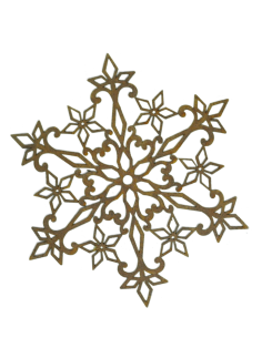 Weihnachtsdeko Metall Schneekristall C 1 - 23cm Ø als Winter und Weihanchtsdeko Dekorativer Schneekristall C1 für Haustüre, Fens