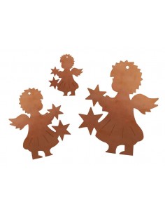 Engelfiguren kaufen und Engel Bastel-Ideen Christbaumschmuck Engel mit Stern 4, Höhe 8 cm - klein 
Der Engel mit Flügel hält ei 2
