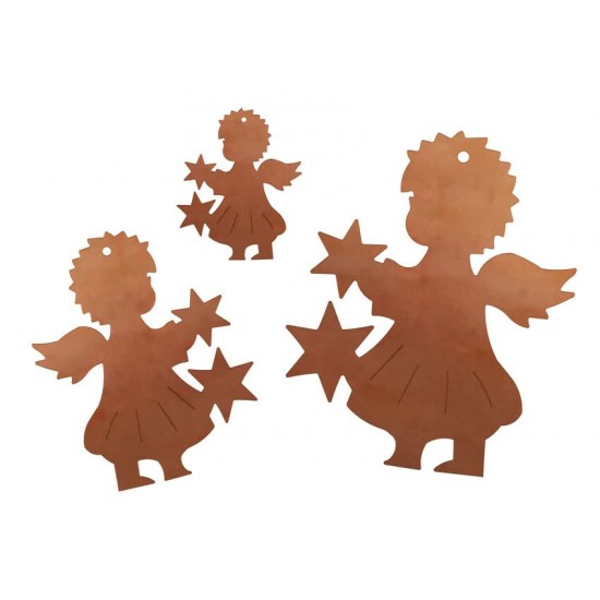 Engelfiguren kaufen und Engel Bastel-Ideen Christbaumschmuck Engel mit Stern 4, Höhe 8 cm - klein 
Der Engel mit Flügel hält ei