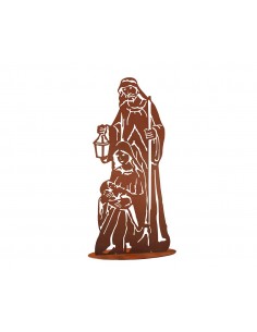 Start Heilige Familie lebensgroß - Metall Krippenfiguren - Höhe 180 cm - mit Josef - Maria - Jesuskind 
Ein Blickfang ist die l