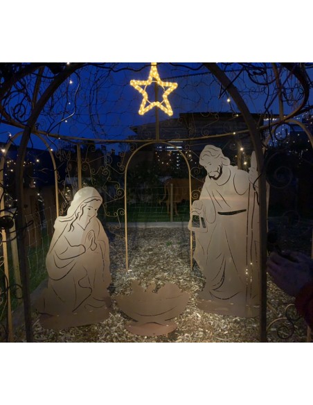 lebensgroße Krippenfiguren aus Metall für den Garten hlg. Maria aus Krippenszene lebensgroß 