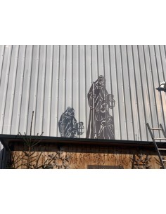 Start Heilige Familie lebensgroß - Metall Krippenfiguren - Höhe 180 cm - mit Josef - Maria - Jesuskind 
Ein Blickfang ist die l 2