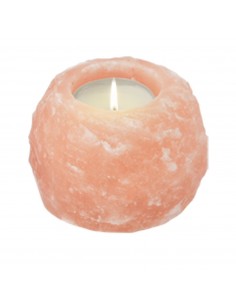 Kerzenhalter Teelichthalter - Rock - Salzkristall - ca. 400 g 
40-mm-Bohrung
400 g