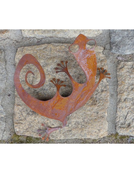 Gartendekoration Echse Metall