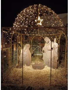 lebensgroße Krippenfiguren aus Metall für den Garten 180 cm hohe lebensgroße Krippenfiguren - Christkind - Maria - Josef - Kripp 2