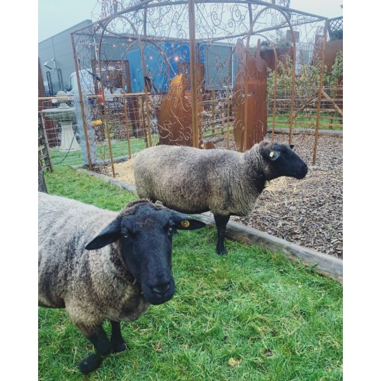 lebensgroße Krippenfiguren aus Metall für den Garten 180 cm hohe lebensgroße Krippenfiguren - Christkind - Maria - Josef - Kripp