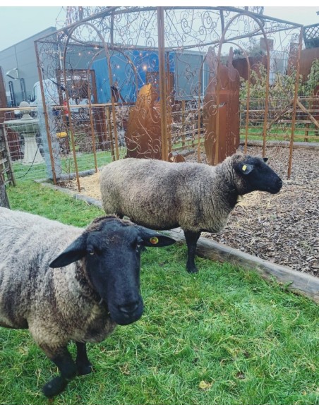 lebensgroße Krippenfiguren aus Metall für den Garten 180 cm hohe lebensgroße Krippenfiguren - Christkind - Maria - Josef - Kripp