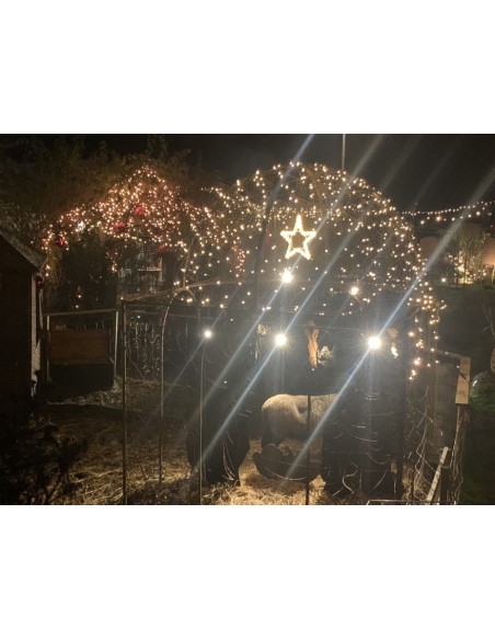 lebensgroße Krippenfiguren aus Metall für den Garten 180 cm hohe lebensgroße Krippenfiguren - Christkind - Maria - Josef - Kripp