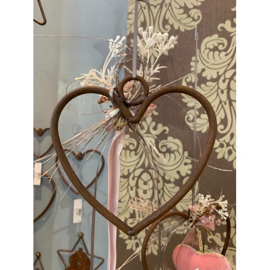 Herz mittel zum Hängen - Höhe 18 cm - Drahtherz
