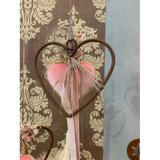 Herz mittel zum Hängen - Höhe 18 cm - Drahtherz