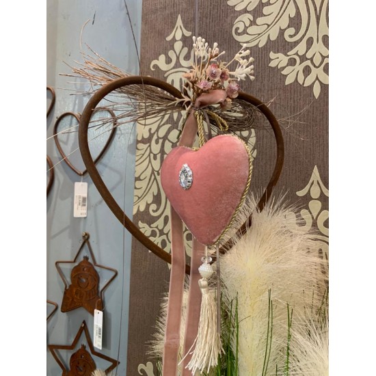 Herz mittel zum Hängen - Höhe 18 cm - Drahtherz